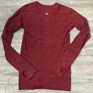 Long sleeve red lululemon shirt *possible size 2